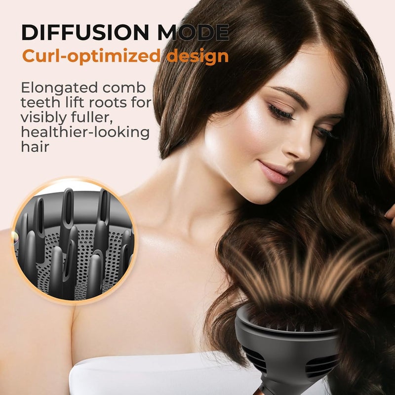 AIKOLZON Large Round Volumizing Brush Attachment for Dyson Airwrap Stylers (HS01/HS05) - XL Oval Copper Hair Brush for Bouncy Blowout, Root Lift & Salon Curls (Upgraded Diffuser) - Image 5